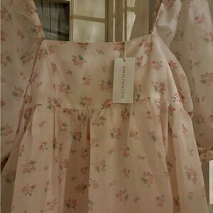 Worth Collective Mona maxi dress in blush pink floral print